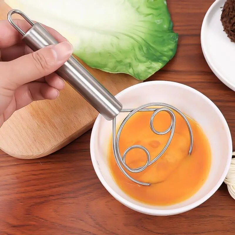 Nerūdijančio plieno daniškas tešlos šluoteles miltų šluoteles virtuvinis tešlos plaktuvas Duonos gaminimo įrankiai pyragui picai kepti