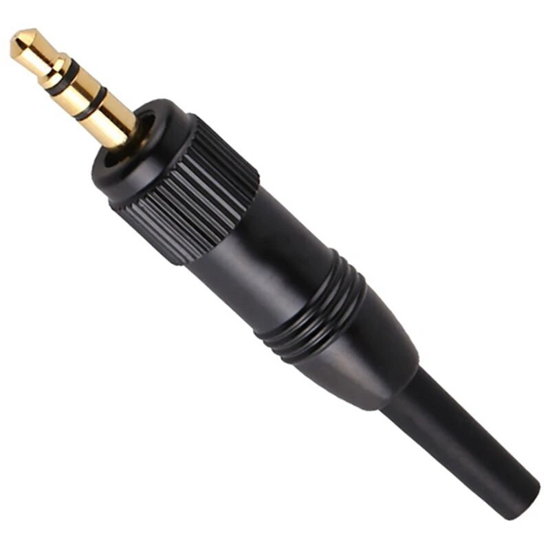 2 dalių 3,5 mm 1/8 colio stereofoninis varžtas garso užrakto jungtis adapterio kištuko jungtis juoda, skirta Sennheiser mikrofono atsarginiam kištukui