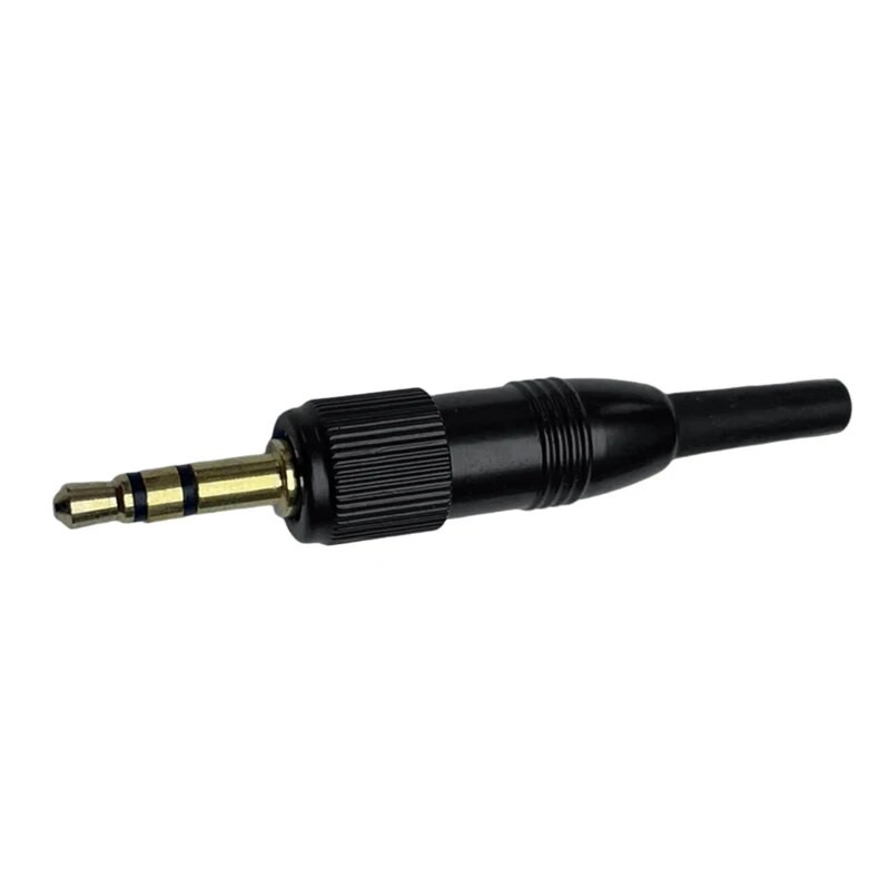 2 dalių 3,5 mm 1/8 colio stereofoninis varžtas garso užrakto jungtis adapterio kištuko jungtis juoda, skirta Sennheiser mikrofono atsarginiam kištukui