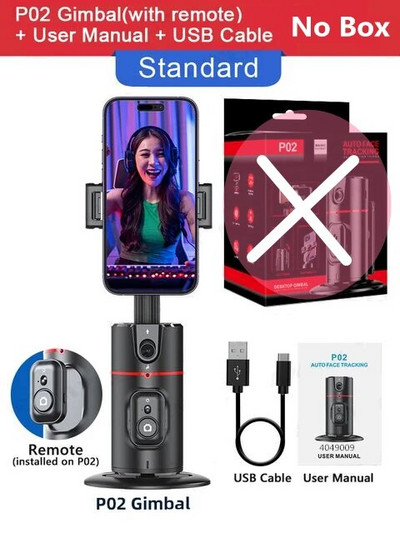 COOL DIER 2024 Naujas 360 sukimosi karkaso stabilizatorius darbalaukio AI automatinis sekimo karkasas su nuotoliniu užraktu išmaniajam telefonui Tiktok