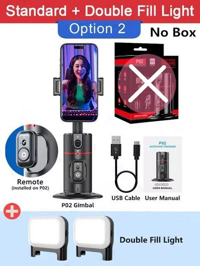 COOL DIER 2024 Naujas 360 sukimosi karkaso stabilizatorius darbalaukio AI automatinis sekimo karkasas su nuotoliniu užraktu išmaniajam telefonui Tiktok