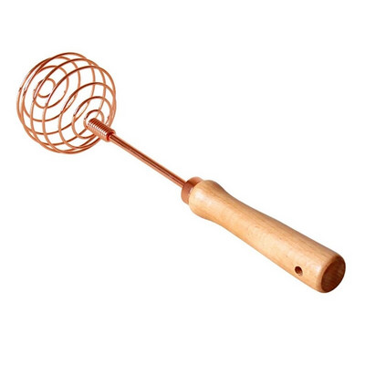 Mixer de ouă din aur trandafir Mâner din lemn de fag Otel manual în spirală din oțel inoxidabil Accesorii de bucătărie Unelte de gătit CNIM Fierbinte