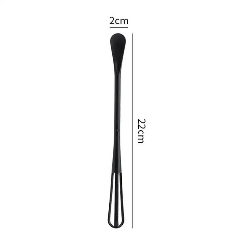 Daugkartinio naudojimo mini šluotelės šaukštelis dvipusis mažytis šaukštelis mentele lengva rankena rankinė kiaušinių maišyklė rankinė kiaušinių maišyklė virtuvės įtaisas