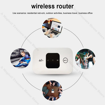 4G Lte Router Φορητό Mobile Hotspot 2100mAh 150Mbps Ασύρματο δρομολογητή με υποδοχή κάρτας SIM Wifi Repeater για ταξίδια σε εξωτερικό χώρο Σπίτι