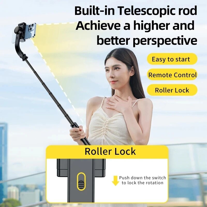 Mobiiltelefoni Gimbali stabilisaator iPhone`i jaoks Android Selfie Stick statiivi mobiilne nutitelefoni kaamera Kaasaskantav mobiiltelefon Guimbal