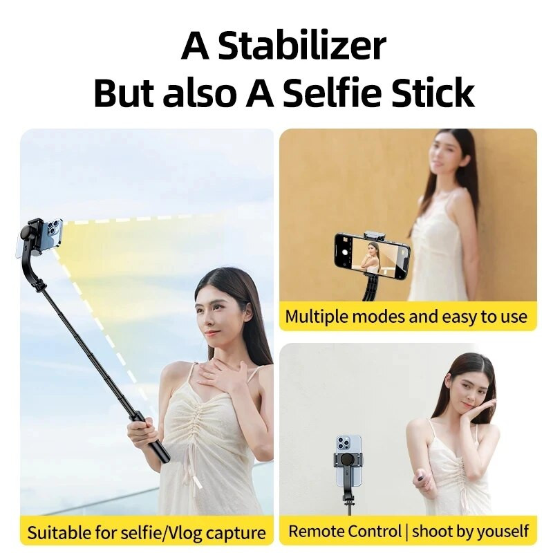 Mobiiltelefoni Gimbali stabilisaator iPhone`i jaoks Android Selfie Stick statiivi mobiilne nutitelefoni kaamera Kaasaskantav mobiiltelefon Guimbal