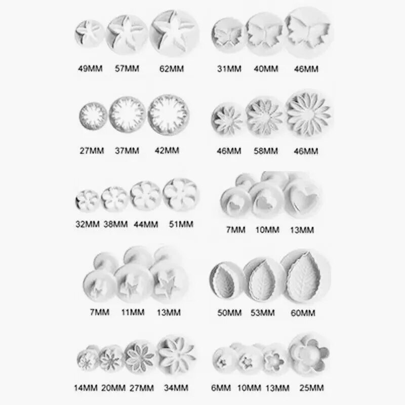 15/33 vnt. stūmoklio formos pjaustyklės pyrago įrankiai sausainių formelės sausainių formelės „pasidaryk pats“ 3D kepimo indų rinkiniai Naujų formų desertų gaminimo mašina