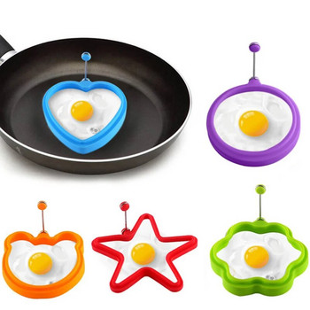 Силиконова форма за палачинки с пържени яйца Форма за пържени яйца Форма за омлет Силиконова форма за печене за готвене на закуска Тиган Фурна Кухня