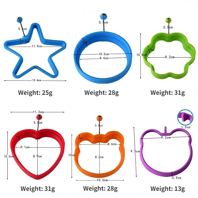 Silikónová forma na vyprážané vajcia, forma na palacinky, forma na vyprážané vajcia, forma na omeletu, silikónová forma na pečenie na raňajky, panvica, rúra, kuchyňa