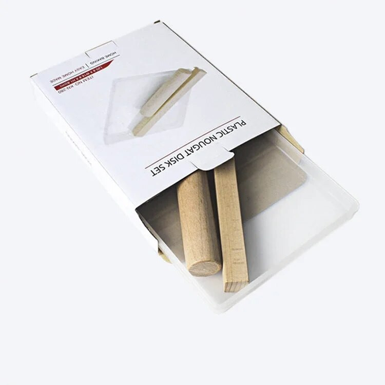 „Pasidaryk pats“ nugos padėklo rinkinys Medinis pjaustomas kočėlas, kepimo saldainiai, įrankiai Tortų dekoravimo įrankiai Nugos formelės saldumynams rinkinys