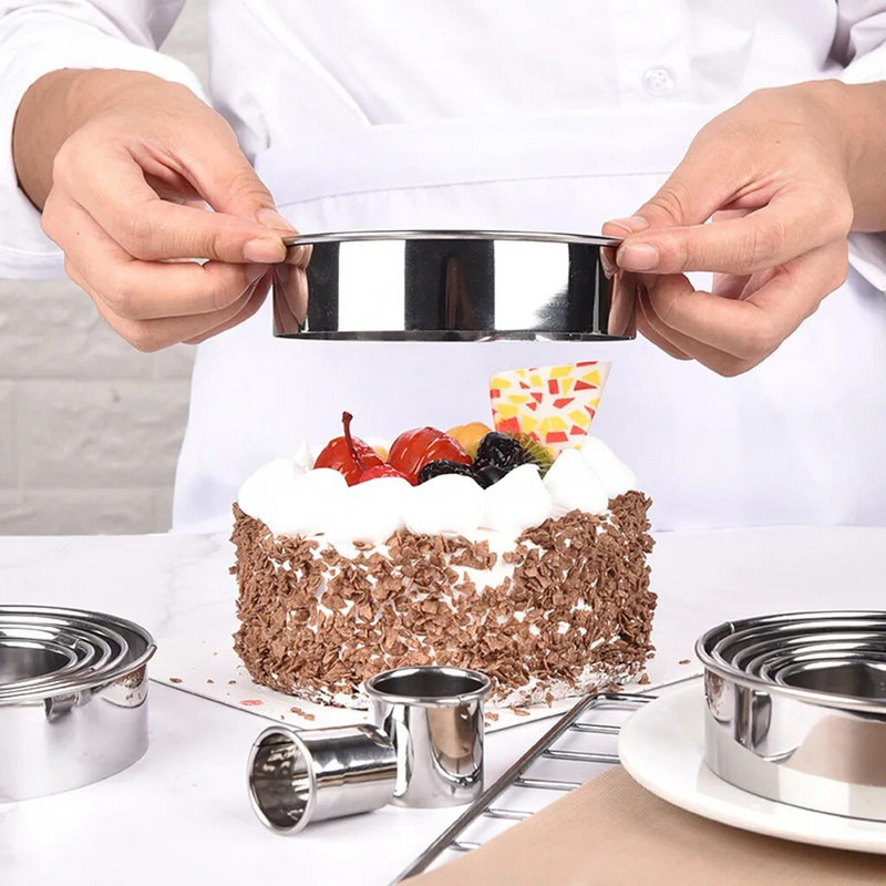 14 vnt. nerūdijančio plieno putėsių formelės, apvalios formos tešlos pjaustymo įrankis sausainiams, sausainių pjaustytuvams, apskritimams, konditerijos pjaustytuvams, pyragų kepimo formoms