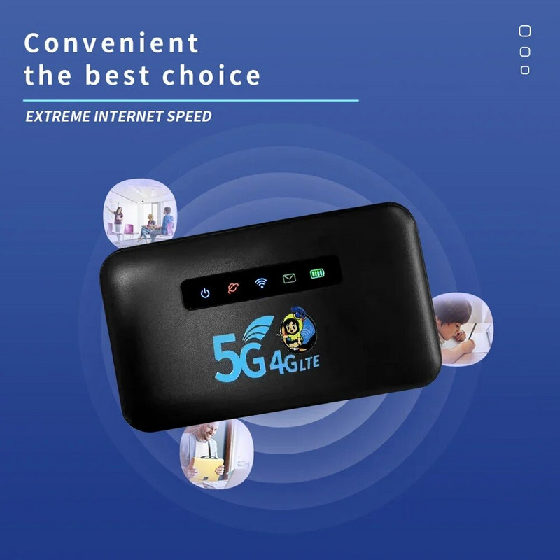4G/5G mobilais WIFI maršrutētājs 150Mbps 4G LTE bezvadu maršrutētājs ar SIM kartes slotu pārnēsājams kabatas MiFi modems auto mobilais Wifi tīklājs