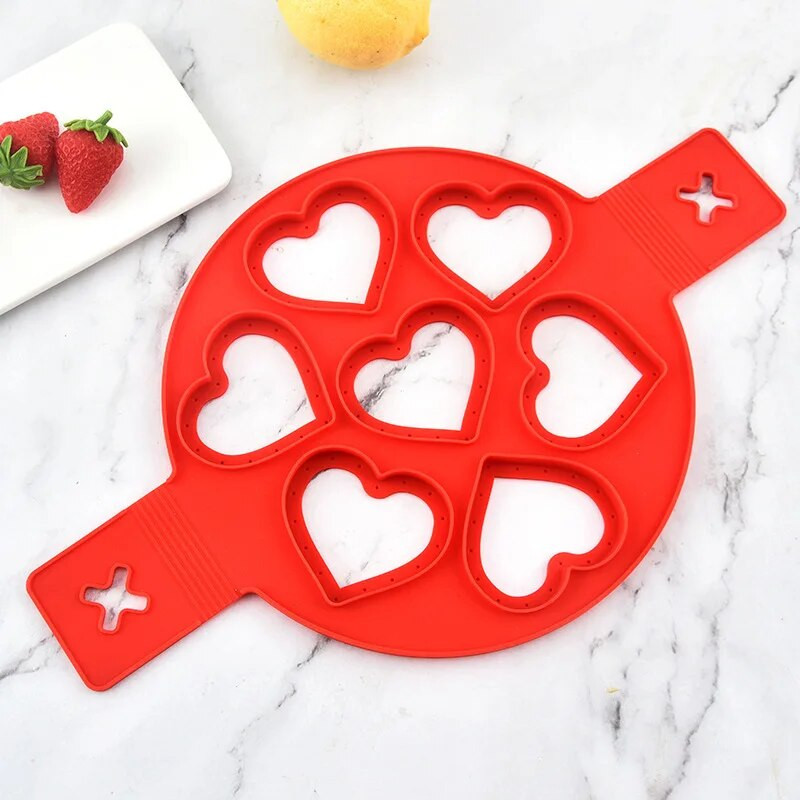 Inel pentru clătite cu ouă, mașină antiaderență pentru clătite, matriță din silicon pentru prăjirea oalei de ouă, mașină de turnat pentru accesorii de coacere în bucătărie