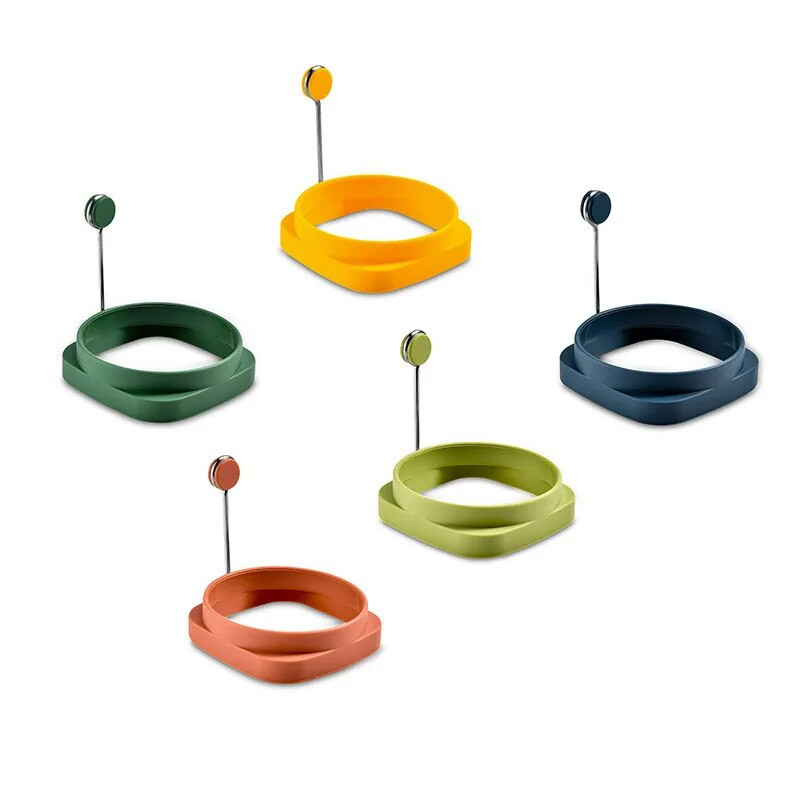 1 vnt. Silikoninis nelimpantis kepimo kiaušinių pelėsis Dviejų paskirčių blynų žiedas pusryčių kiaušinių formų kepimo forma Virtuvės programėlės Kiaušinių įrankiai Nauja