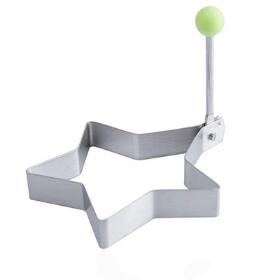 5 tipų nerūdijančio plieno omleto formuotojas „pasidaryk pats“ omleto formavimo formavimo priemonė „Creative Egg Form Ring Forming“ Kelioniniai lauko virtuvės maisto gaminimo įrankiai