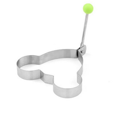 5 tipų nerūdijančio plieno omleto formuotojas „pasidaryk pats“ omleto formavimo formavimo priemonė „Creative Egg Form Ring Forming“ Kelioniniai lauko virtuvės maisto gaminimo įrankiai