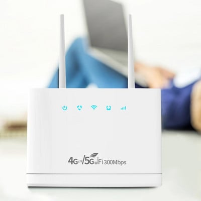 4G WiFi Router 300Mbps 4G Router Vezeték nélküli modemes külső antennák SIM kártyanyílással Internetkapcsolat Széles lefedettség