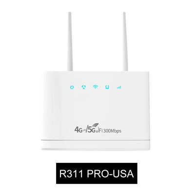 4G WiFi maršrutizatorius 300Mbps 4G maršrutizatorius belaidžio modemo išorinės antenos su SIM kortelės lizdu Interneto ryšys platus aprėptis