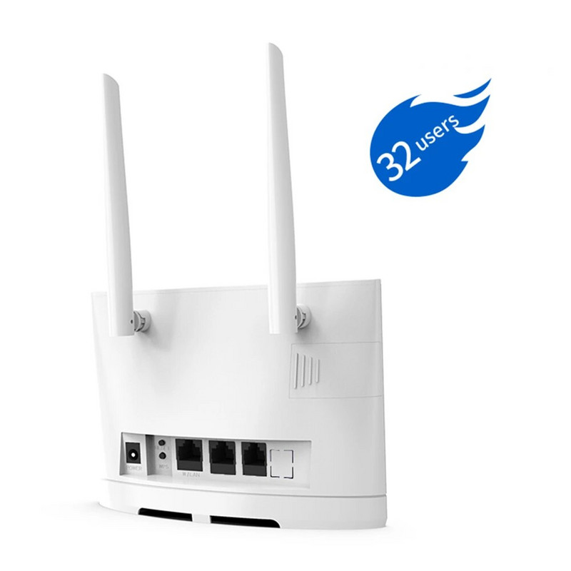 4G WiFi maršrutizatorius 300Mbps 4G maršrutizatorius belaidžio modemo išorinės antenos su SIM kortelės lizdu Interneto ryšys platus aprėptis