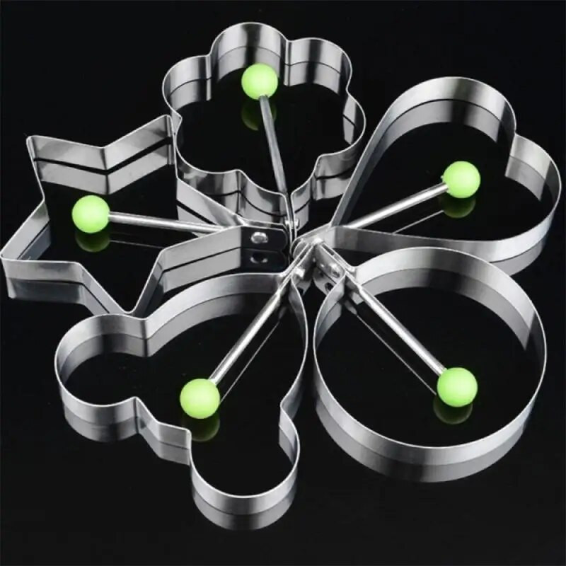 Nerūdijančio plieno kiaušinių gruzdintuvė 5 stiliaus nepridegantis keptuvėje keptų kiaušinių modelis Artefakts Širdies formos virtų kiaušinių ryžių rutuliukų formavimo virtuvės įrankis