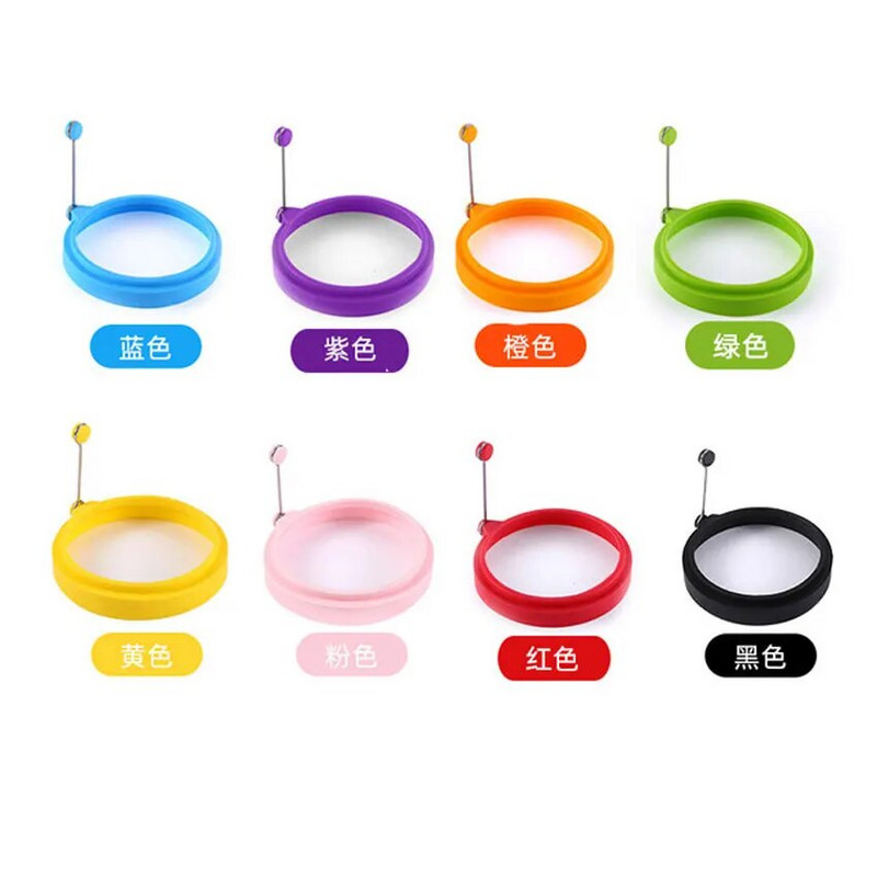 Új szilikon tükörtojás palacsinta gyűrű omlett tükörtojás kerek formáló tojásforma reggeli főzéshez Serpenyő sütő konyha