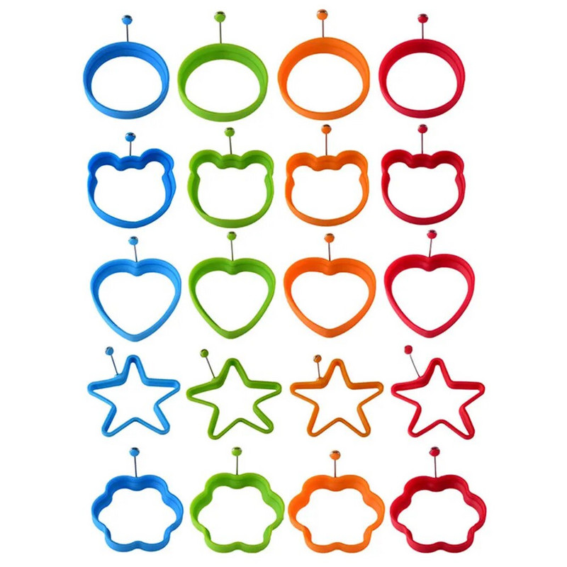 Új szilikon tükörtojás palacsinta gyűrű omlett tükörtojás kerek formáló tojásforma reggeli főzéshez Serpenyő sütő konyha