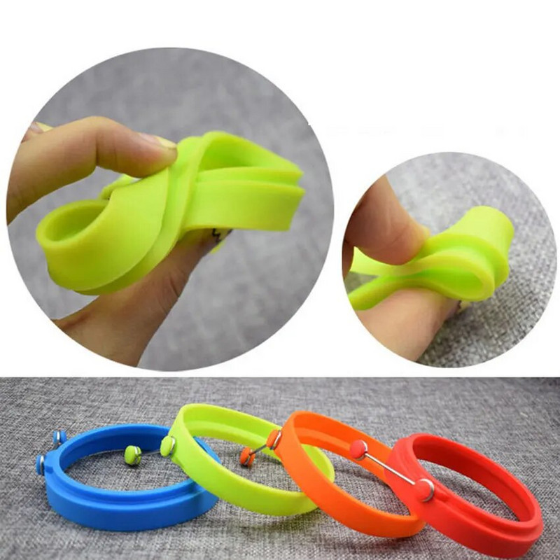 Új szilikon tükörtojás palacsinta gyűrű omlett tükörtojás kerek formáló tojásforma reggeli főzéshez Serpenyő sütő konyha