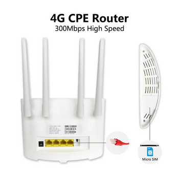 4G безжичен рутер 150Mbps мрежов модем4G Wifi рутер със SIM карта Преносим CPE безжичен мобилен Wi-fi Hotspot мрежов модем