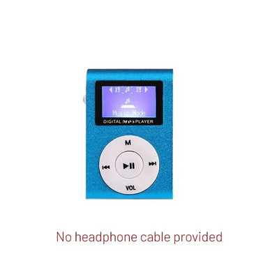 MP3 zenelejátszó mini hordozható klip MP3 diák Walkman támogatás 32 GB Micro SD TF kártya LCD képernyő divat sport zenelejátszó