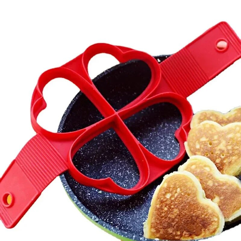 Kiaušinių blynų žiedas Nelipnus blynų kepimo formelės silikoninės kiaušinių viryklės keptų kiaušinių formavimo omleto formos, skirtos virtuvės kepimo reikmenims