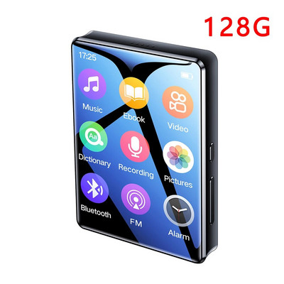 2,4-inčni mini ultra-tanki MP3 player preko cijelog zaslona Bluetooth prijenosni HIFI glazbeni player MP4 Video Reprodukcija FM snimač za Walkman