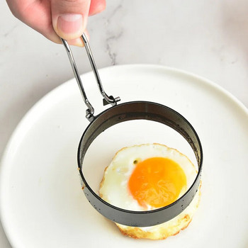 Μηχάνημα τηγανίσματος αυγών από ανοξείδωτο ατσάλι Στρογγυλό σχήμα Μηχάνημα τηγανίσματος αυγών Πρωινό μοντέλο ψησίματος Gadget μηχανή τηγανίσματος αυγών σε στρογγυλό σχήμα