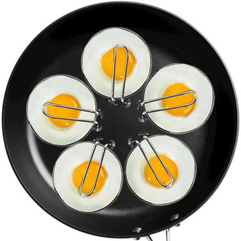 Машина за пържене на яйца от неръждаема стомана Машина за пържене на яйца с кръгла форма Модел за печене на закуска Машина за пържене на яйца с кръгла форма Притурка