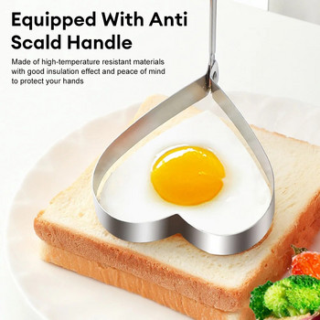 5 ΤΕΜ. από ανοξείδωτο ατσάλι τηγανητό αυγό τηγανίτας DIY φόρμα αυγών Ομελέτα φόρμα για τηγάνισμα αυγό Εργαλείο μαγειρέματος Αξεσουάρ κουζίνας Δαχτυλίδι Gadget