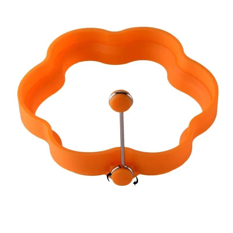 Pusryčių omletas Keptų kiaušinių formos Silikono apvalios širdies formos Blynų gaminimas „Pasidaryk pats“ Įrankiai Kepimo kiaušinių formoms Virtuvės įrankiai