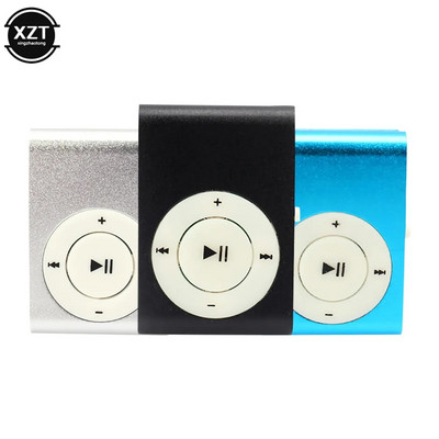 Egyszerű divatos hordozható MP3 lejátszó Mini Metal Clip MP3 lejátszó Vízálló sport MP3 zenelejátszó TF kártyával Walkman MP3