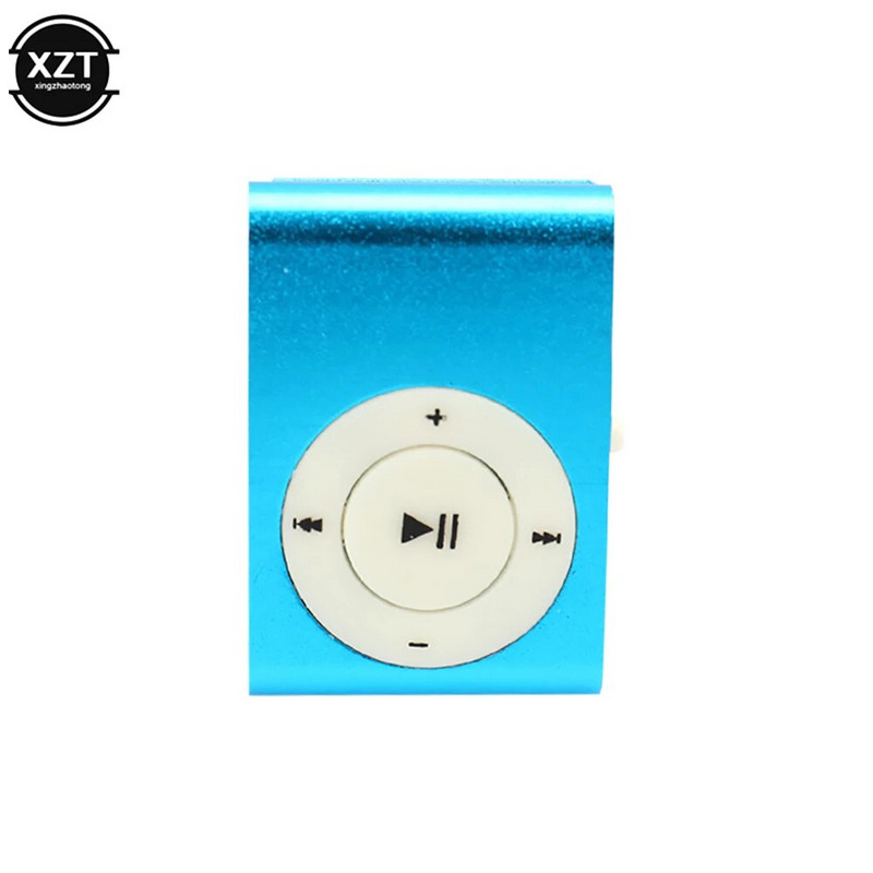 Paprastas mados nešiojamas MP3 grotuvas Mini Metal Clip MP3 grotuvas Vandeniui atsparus sportinis MP3 muzikos grotuvas su TF kortele Walkman MP3