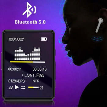 Bluetooth 5.0 Lossless MP3 Music Player HiFi φορητό Walkman ήχου με FM/eBook/Recorder/MP4 Video Player Οθόνη 1,77 ιντσών