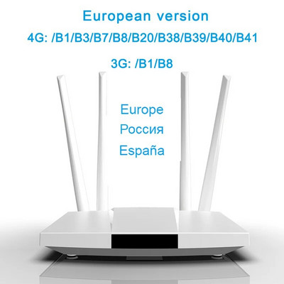 4G maršrutētājs SIM karte WiFi 4G CPE Hotspot antena 32 lietotāji RJ45 WAN LAN LTE 4G modems