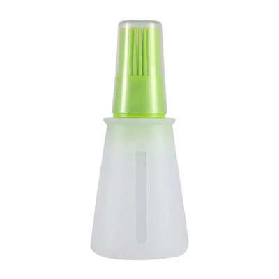 Silikono aliejaus buteliuko šepetys su dangteliu, atsparus aukštai temperatūrai, padažo teptukas, kepsninis blynas, kepimo pyragas