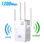 5Ghz belaidis WiFi kartotuvas 1200Mbps maršrutizatorius Wifi Booster 2.4G Wifi ilgo nuotolio plėstuvas 5G Wi-Fi signalo stiprintuvas kartotuvas Wifi