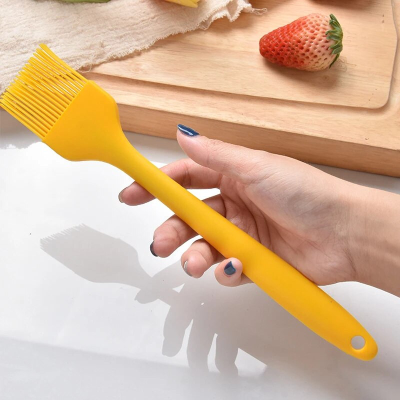 Didelis silikoninis tešlos šepetėlis BBQ pyragaičių duonos aliejaus kremas sausainis, karščiui atsparus kepimui prieskonių teptukas, teptukas virtuvės įrankiai