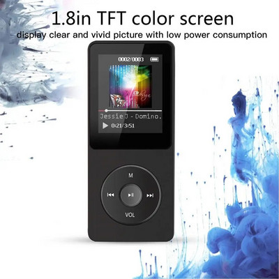 Player de muzică Mp3 Radio portabil Mp4 Fm Playere de muzică HiFi pentru studenți, ultra-subțiri, compatibile cu Bluetooth