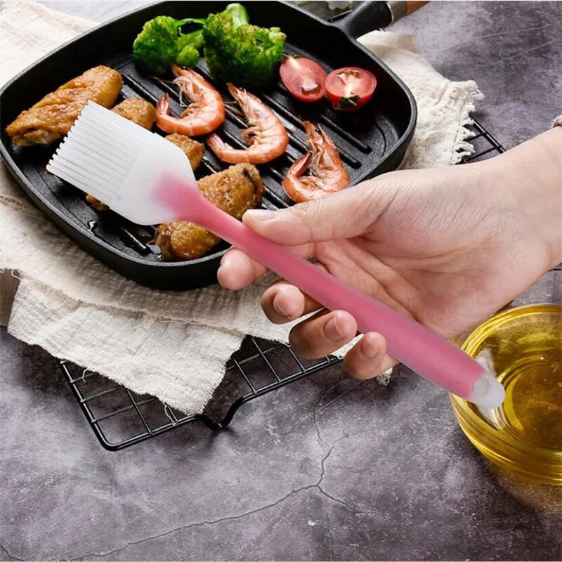1vnt konditerijos šepečiai-BBQ pyragų aliejaus šepetėlis kepsninei - karščiui atsparūs silikoniniai šepečiai kepimui virtuvės šepetys