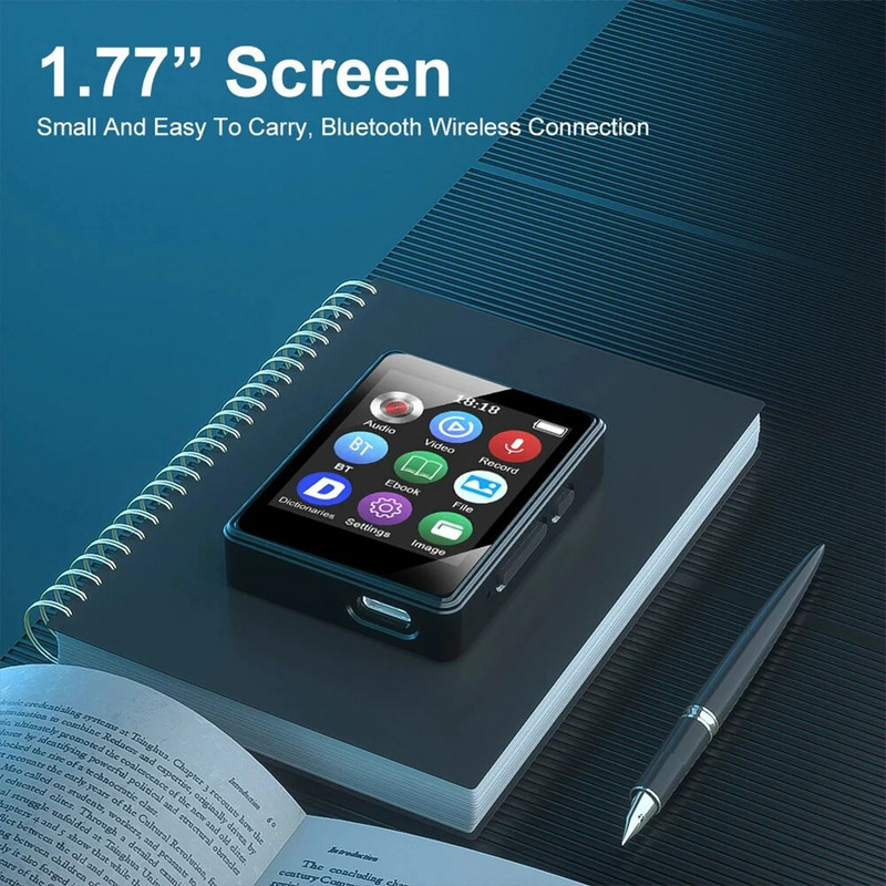 8/16/32/64GB MP3 glazbeni uređaj HiFi Bluetooth kompatibilan 5.0 glazbeni stereo zvučnik 1,8 inčni zaslon Sportski MP3 uređaj Poklon za djecu