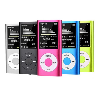 1,8-инчов MP3 плейър Възпроизвеждане на музика със записващо устройство FM радио Видео плейър за електронни книги Преносим джобен Спорт Бягане Ходене Възпроизвеждане на музика
