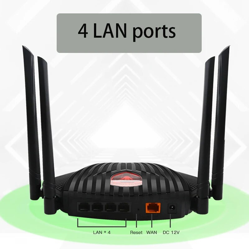Võrgukaart Wifi ruuter gigabit port traadita signaali repiiter 1200M kahesageduslik väline antenn 2.4&5GHz traadita ruuter wifi