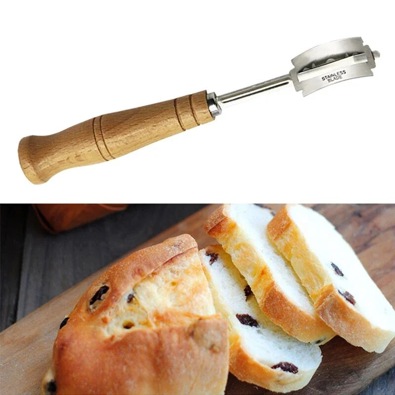 Plastikiniai / mediniai duonos nešvarumų įrankiai Kepyklos grandiklis Duonos peilis / pjaustyklė / pjaustytuvas Tešlos duonos šlifavimas su ašmenimis Lankinis išlenktas peilis