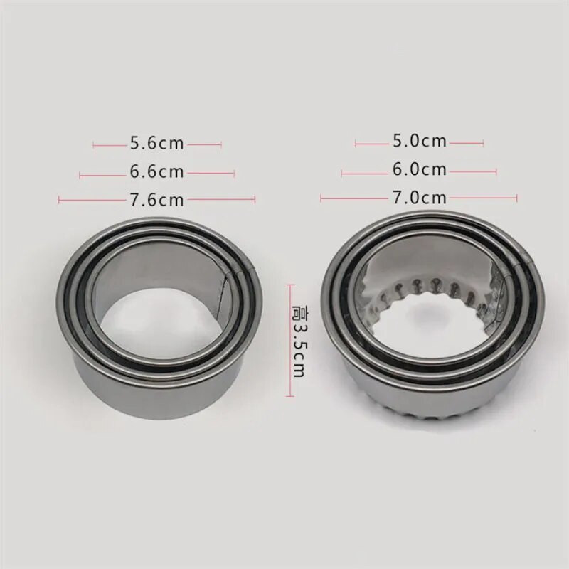 3vnt./rinkinys 304 Nerūdijančio plieno pjaustytuvas Koldūnai Formos Virtuvė Virtuvė Virtinė Virtinukas Odelės Įrenginys Tešlos presas Blynų Įrankiai Įvyniojimai Formos