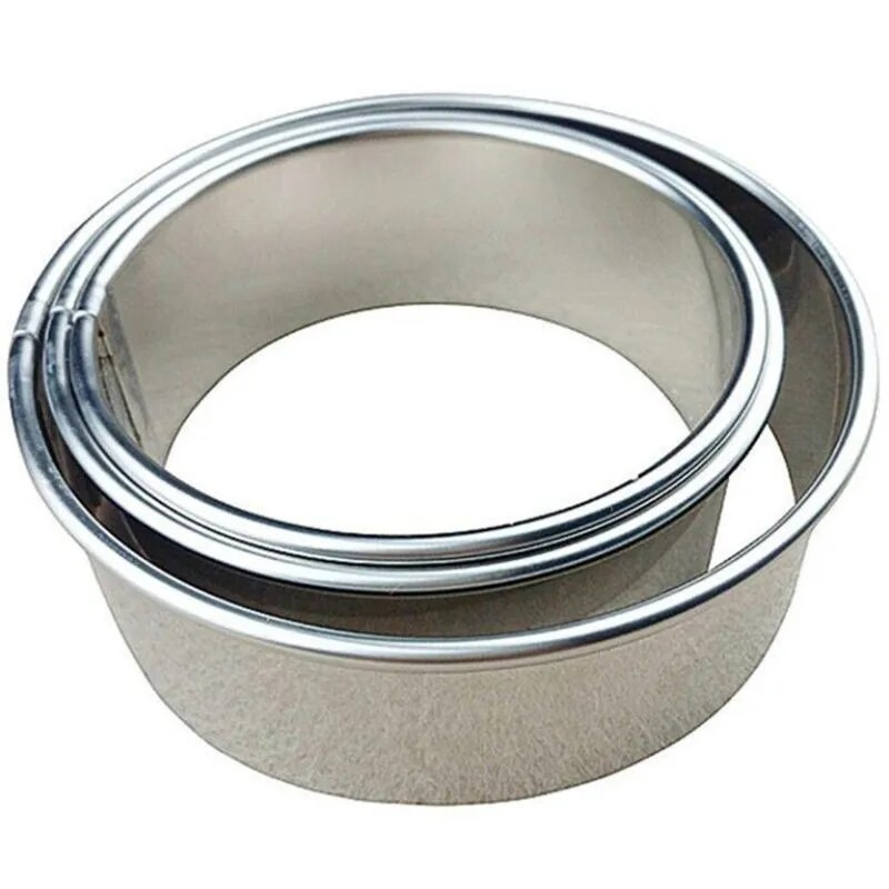 1 vnt. apvalūs nerūdijančio plieno koldūnai, įvyniokliai, formelės, sausainių pjaustyklės formavimo įrankiai.